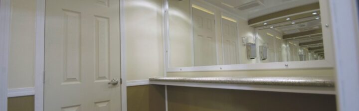 Long-Term Restroom Trailer Rental Guide - VIPTOGO Restroom portable trailers can serve as changing rooms.