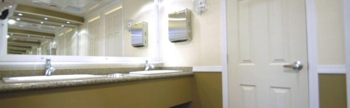 Long-Term Restroom Trailer Rental Guide - VIPTOGO Porta Potties luxury includes fireplaces and more.