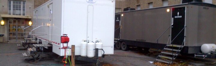 Restroom rental trailers for a weekend or a year, with VIP To Go.