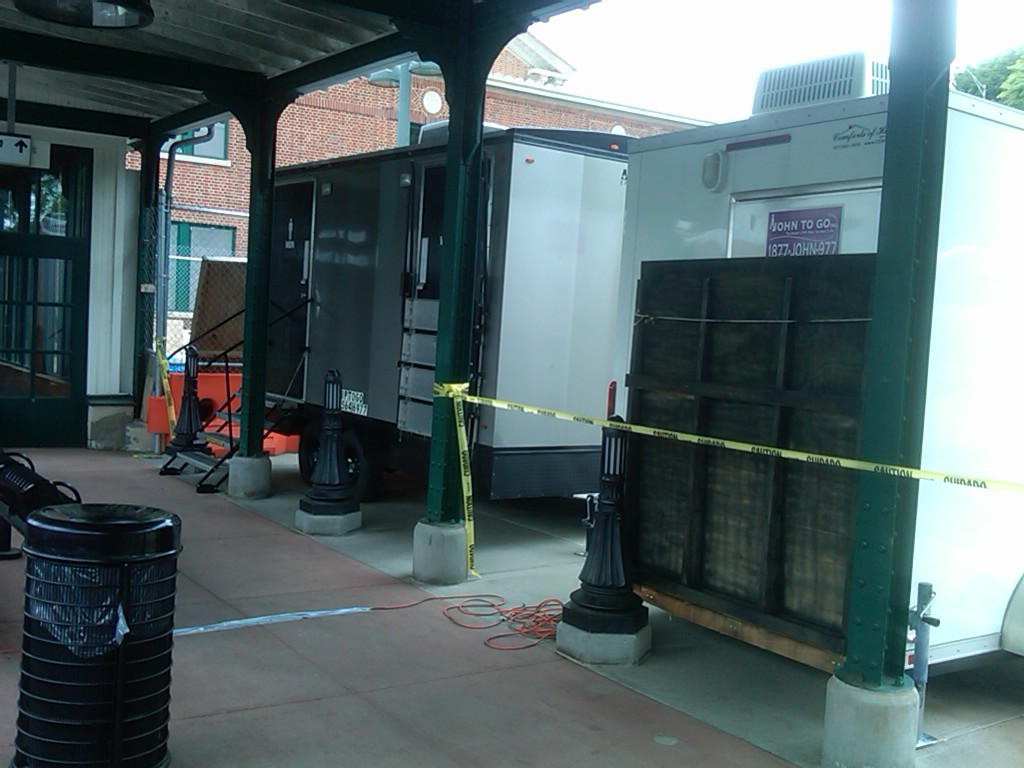 ADA Plus Five Station Vegas Restroom Trailer, at a Train Station , in Poughkeepsie NY