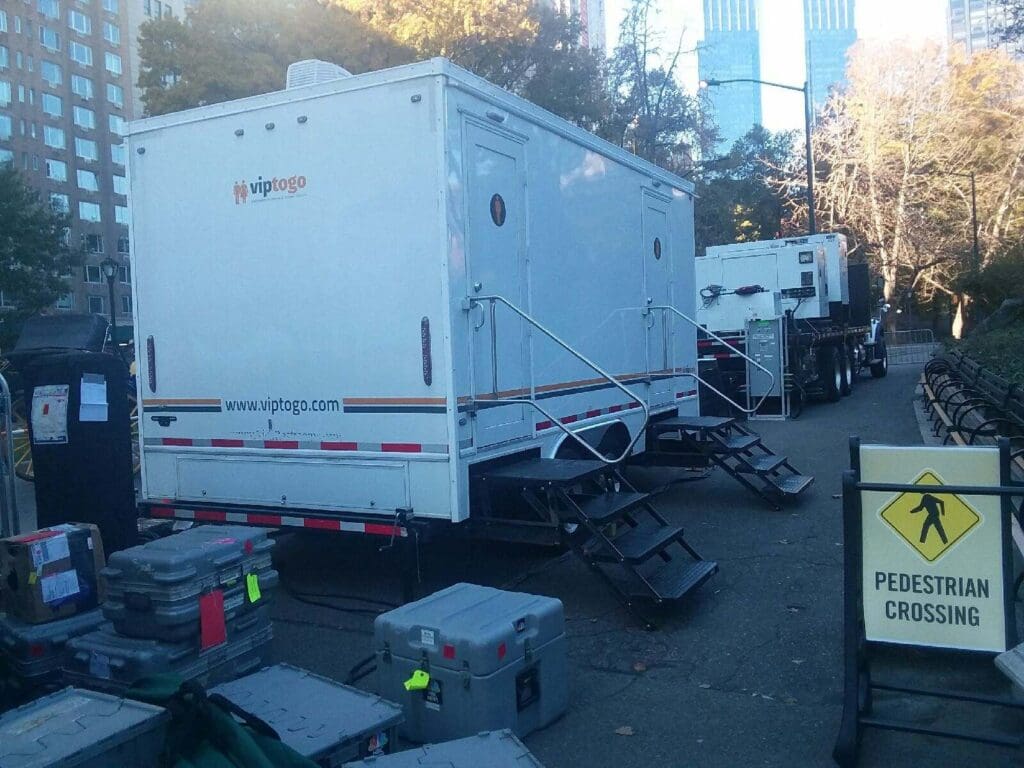 5-station VIP To Go trailer backstage at the Macy's Thanksgiving Day Parade in Manhattan