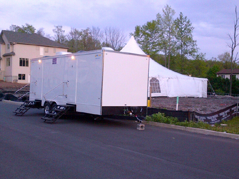 Ten Station Rolls Royce Restroom Trailer, at a Fundraising Event, in Rockland County NY
