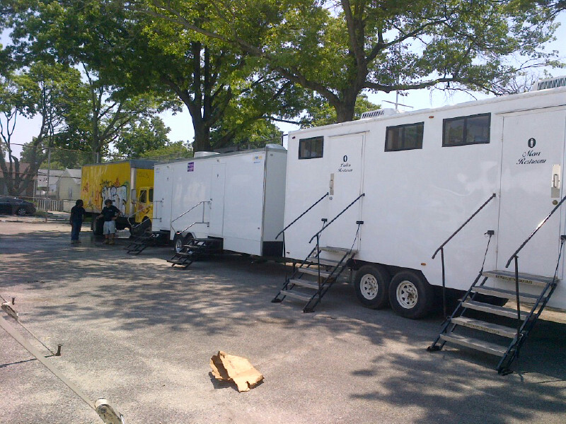 Ten Station Vegas Restroom Trailers, at an Overnight Sleep Camp, in Queens NY 