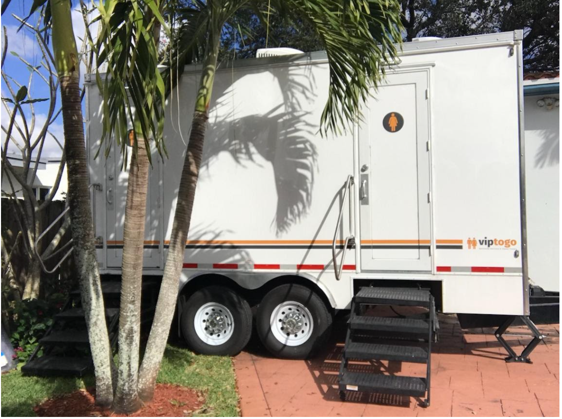 5 station wedding restroom trailer