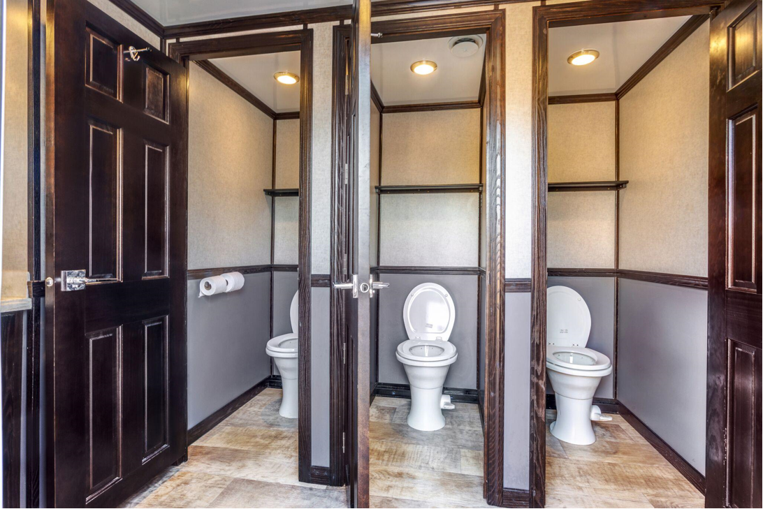 Luxury bathroom rental toilets