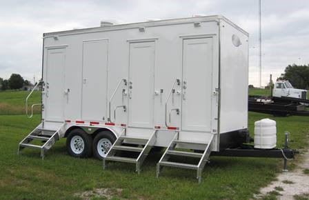 Portable restroom trailers