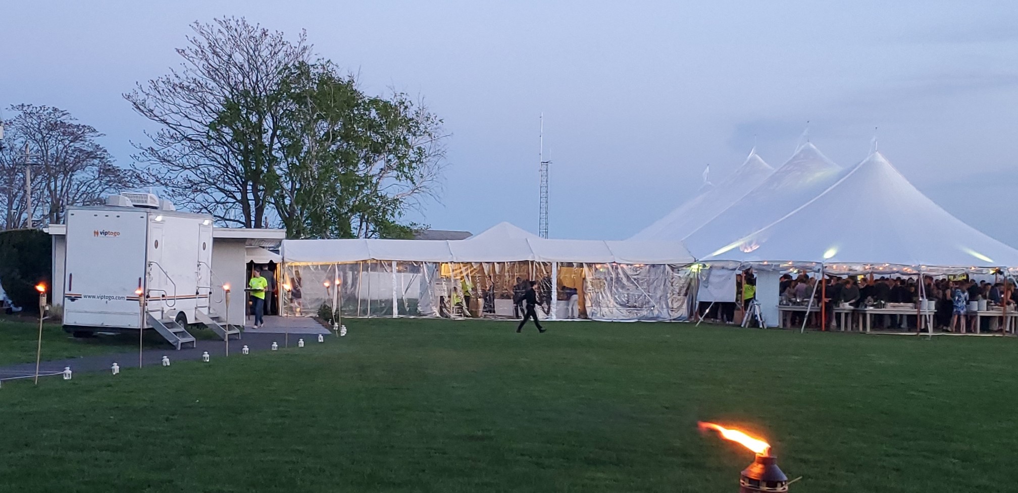 Portable restrooms for celebration