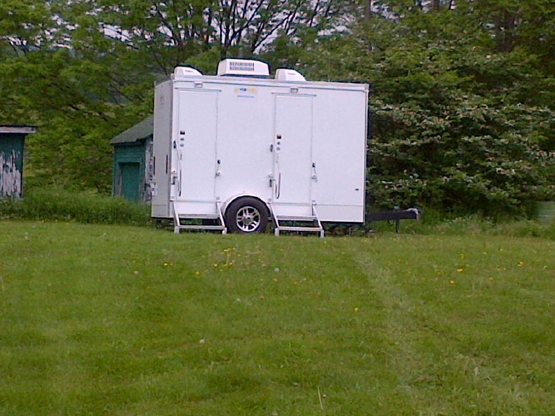 Two Station Rolls Royce Restroom Trailer, at a Sweet 16 Party