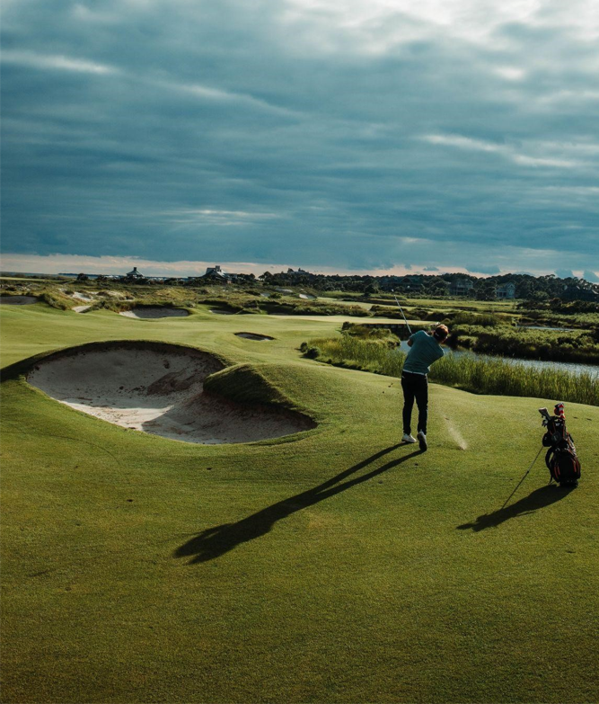 golfers in country club setting