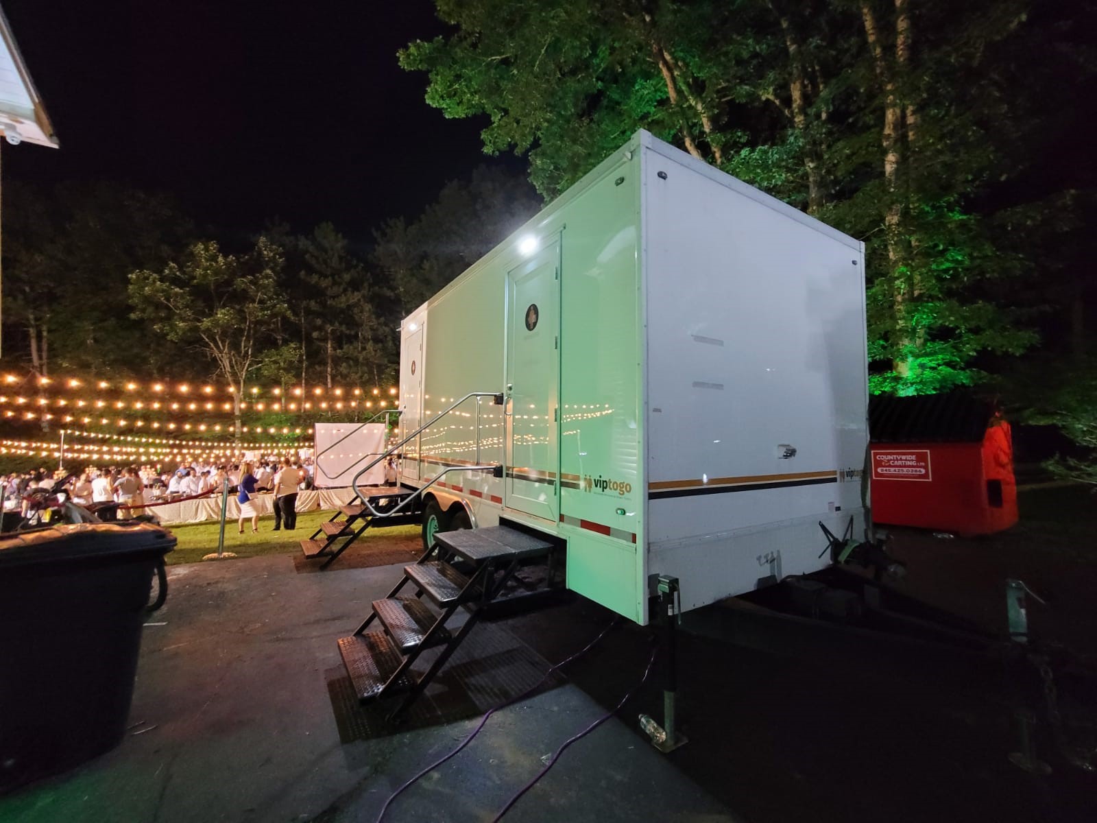 Luxury restrooms at outdoor event