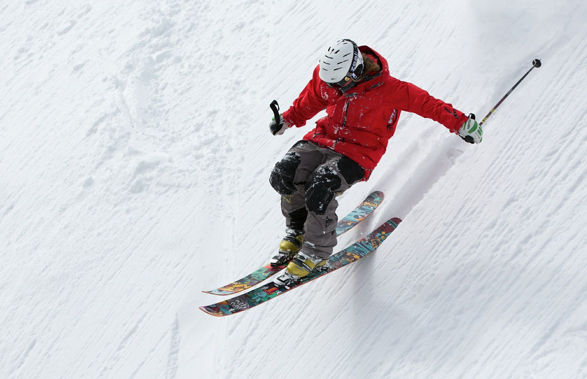 man skiing in snow