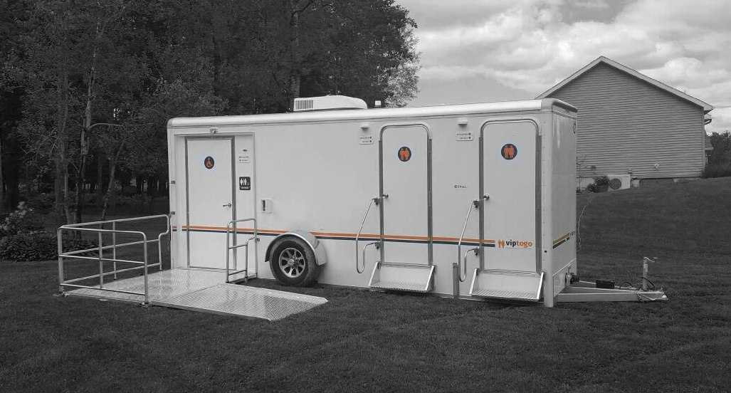 VIP To Go restroom trailer that meets are ADA lavatory requirements