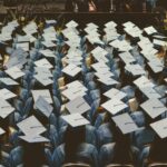 rows of graduates at graduation ceremony