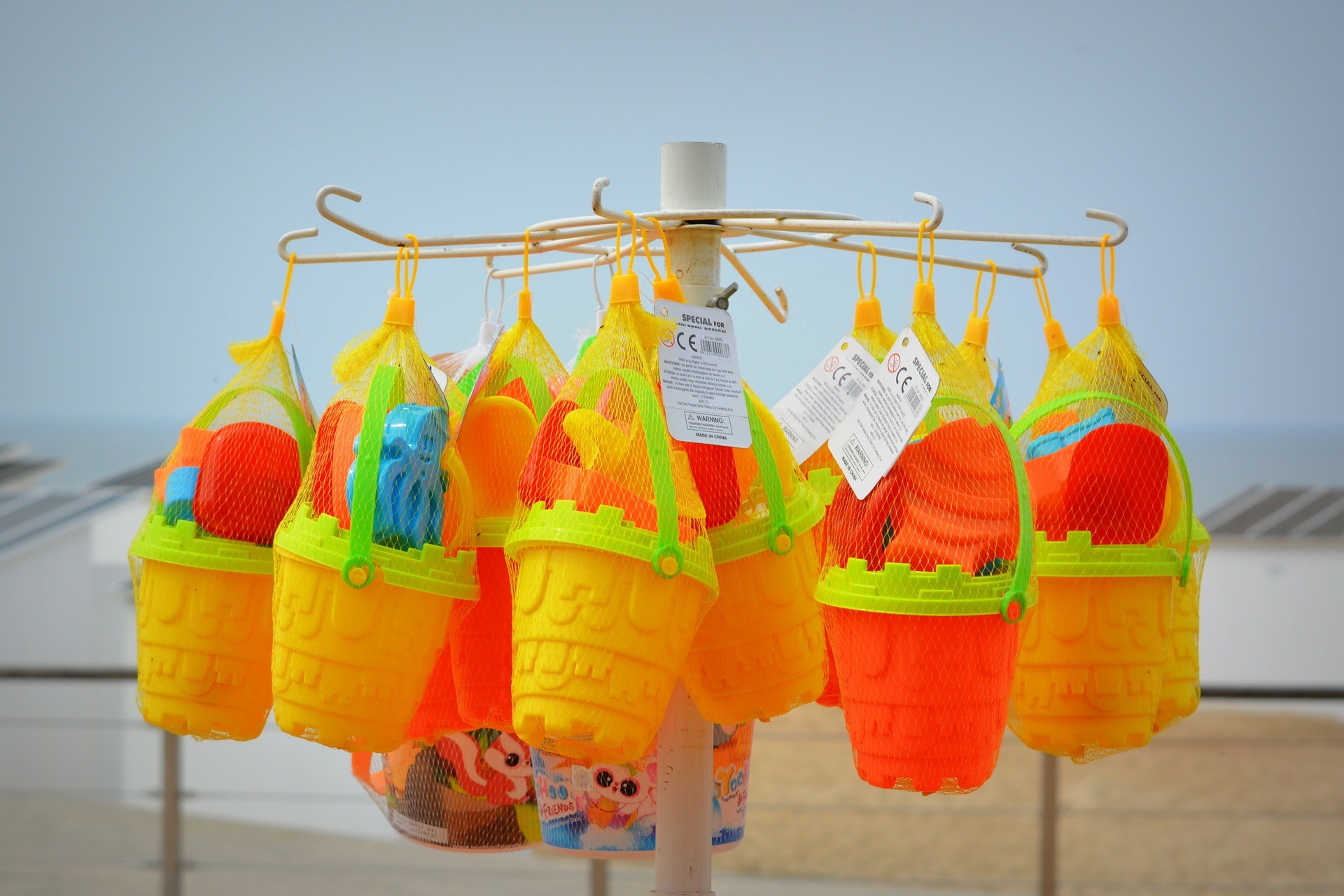 stand selling beach toys