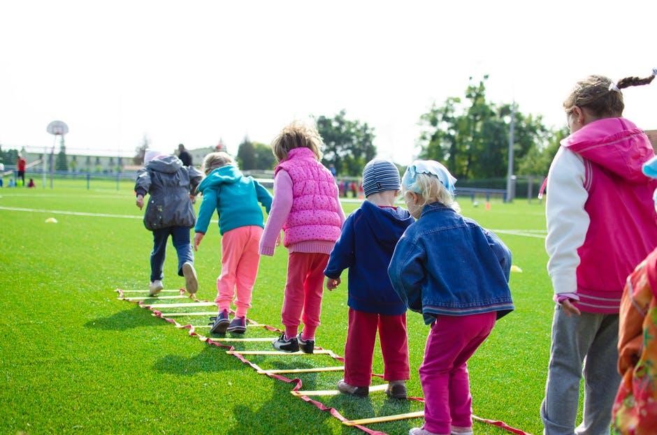 Children enjoying outdoor activities and teamwork