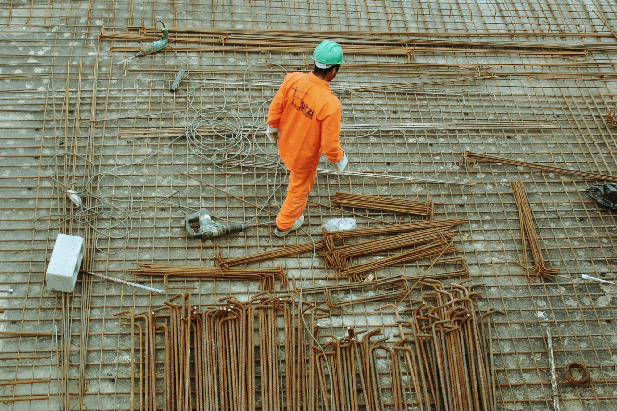 worker on construction site