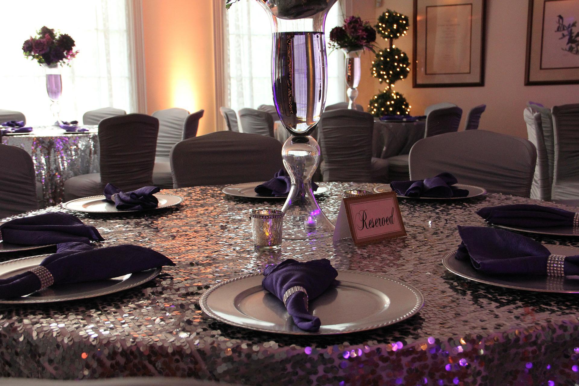 table set for luxury event