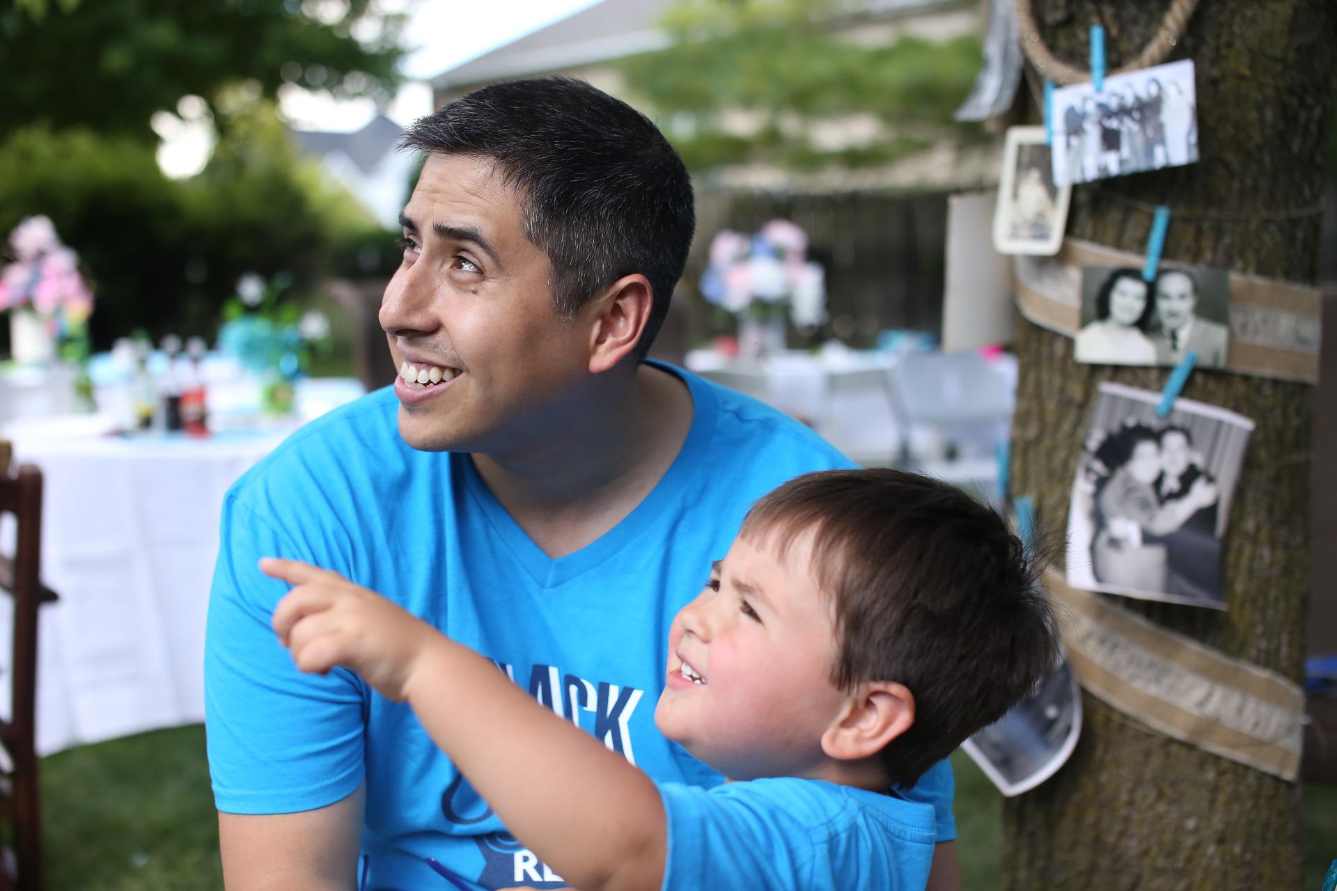 father and son on family reunion day father and son on family reunion day