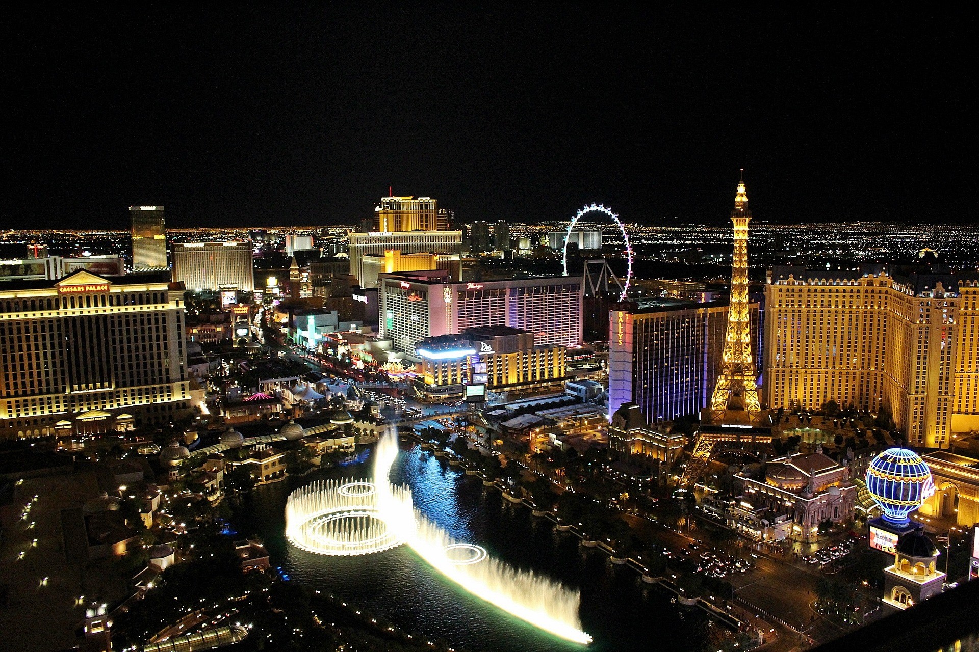 night view of Las Vegas