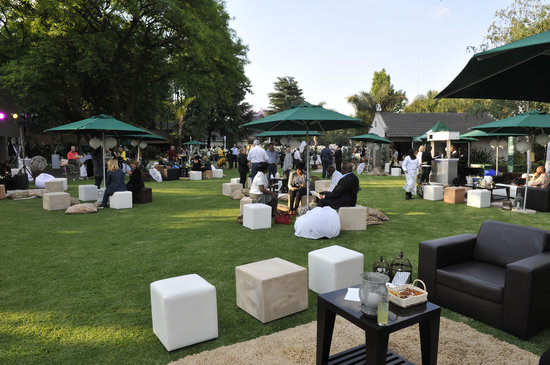 An outdoor event requiring portable restroom services