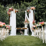 outdoor wedding setup