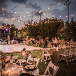 outdoor wedding that requires flexible toilet services provider