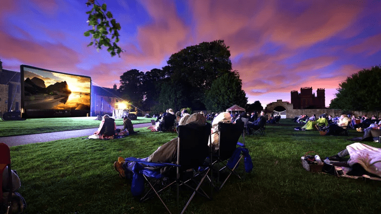 people gathered at an outdoor location