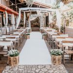 outdoor wedding setup