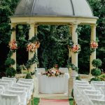 setup for outdoor wedding