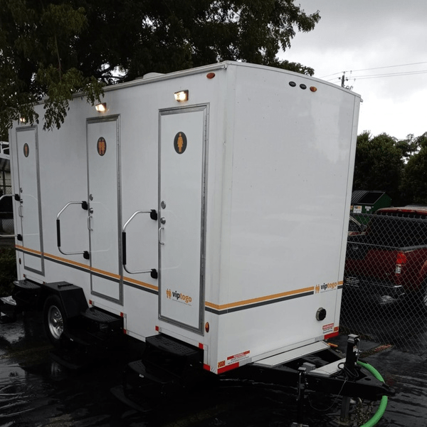 VIP To Go, a premium restroom trailer company, at an outdoor event