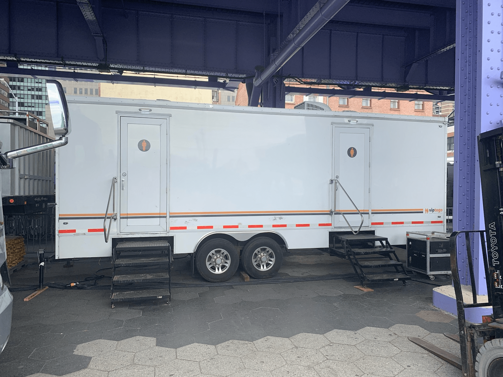 Comfortable agriculture restroom trailers for farmers