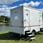 elegant restroom rentals at golf course event