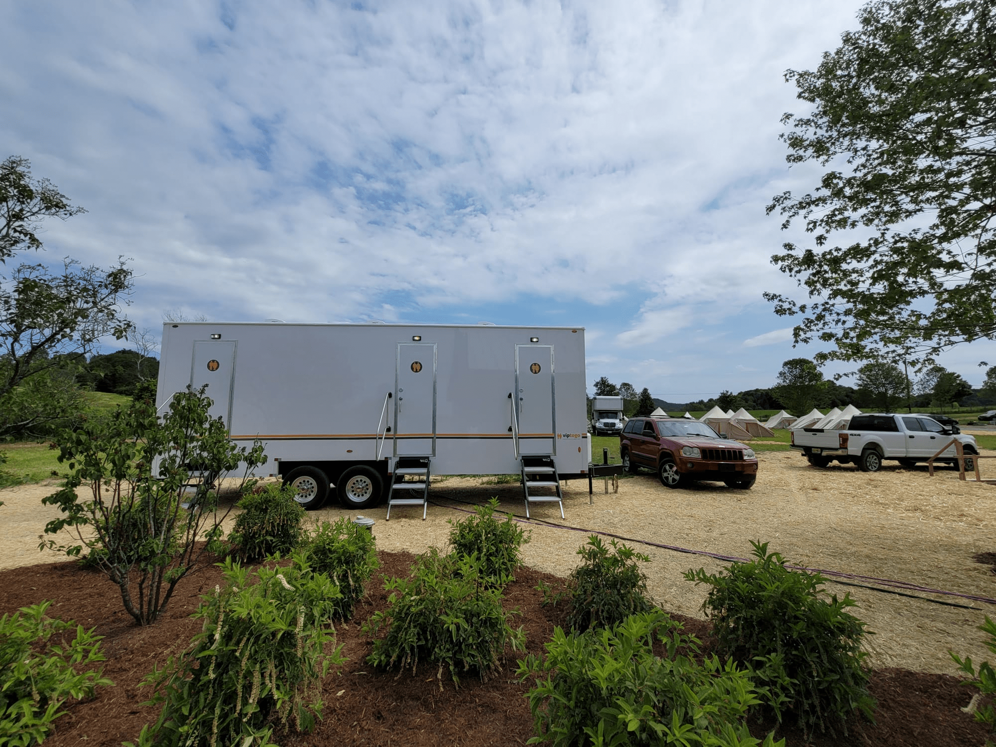 farm portable restrooms in agricultural setting