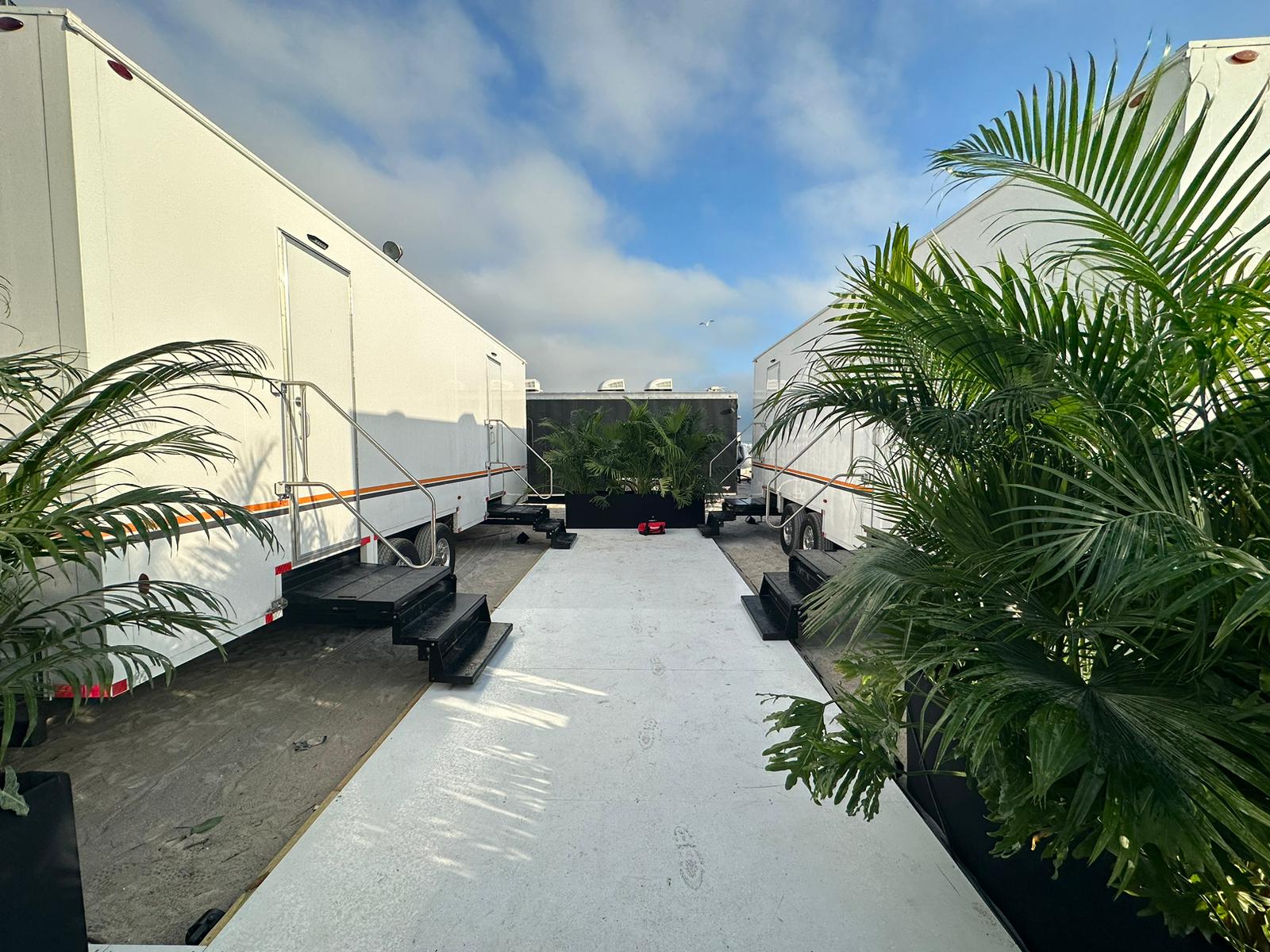 Luxury restroom trailer rental for Miami, Florida event