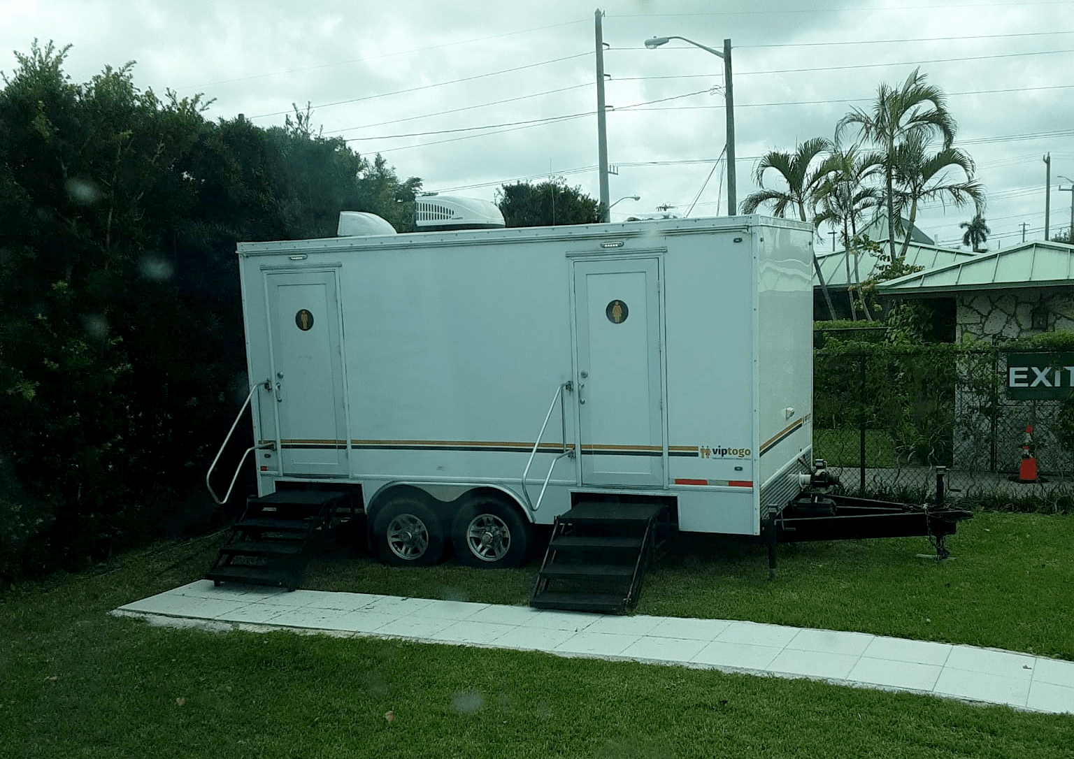 Restroom trailer rental for Norfolk, Virginia construction site